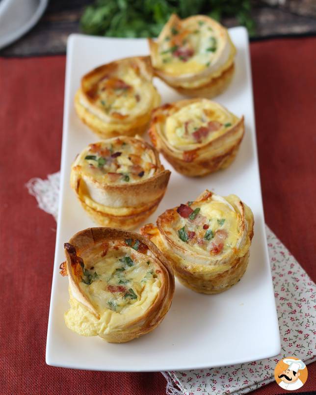 5. Mini-Quiche mit einer Piadina-Schale