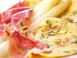 Rezept Kräuterpfannkuchen mit spargel und serrano-schinken