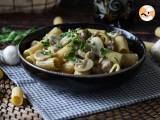 Rezept Cremige nudeln mit champignons und wurst