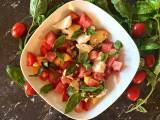 Rezept Sommersalat mit wassermelone, tomate und brugnon