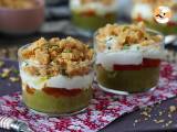 Rezept Vegetarische gläser: erbsencreme, parmesanstreusel und mascarponecreme