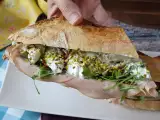 Rezept Ultrafeines italienisches sandwich mit mortadella und burrata