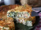 Rezept Quiche ohne boden mit lachs, spinat und hüttenkäse