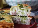 Rezept Quiche ohne boden mit brokkoli, pancetta und hüttenkäse