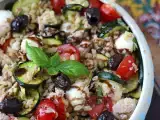 Rezept Zartweizensalat mit thunfisch und mozzarella : schnell und sommerlich