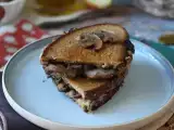 Rezept Grilled cheese sandwich mit champignons : knusprig und käsig