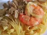 Rezept Tagliatelle con carciofi e gamberoni