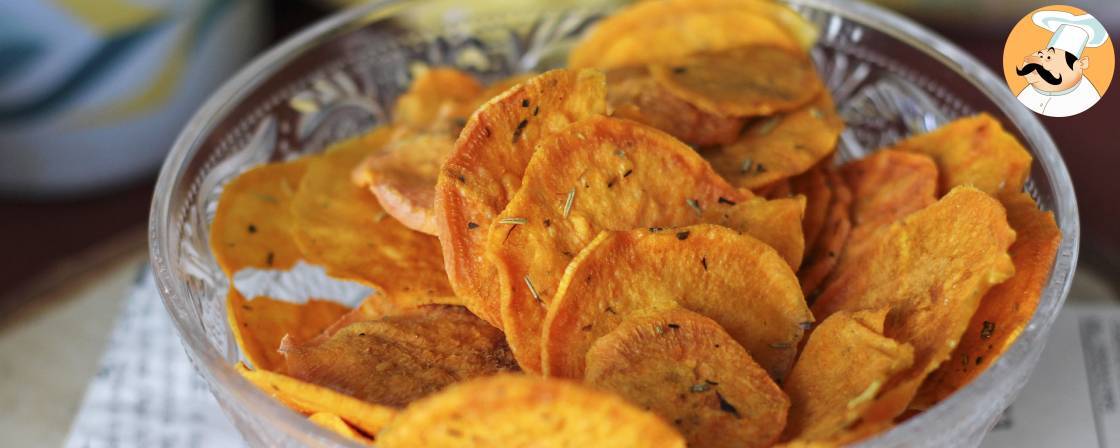 Süßkartoffelchips für die mikrowelle