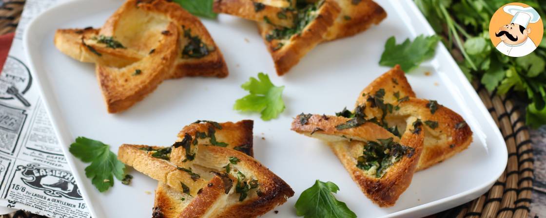 Garlic bread sternchenart mit toastbrot