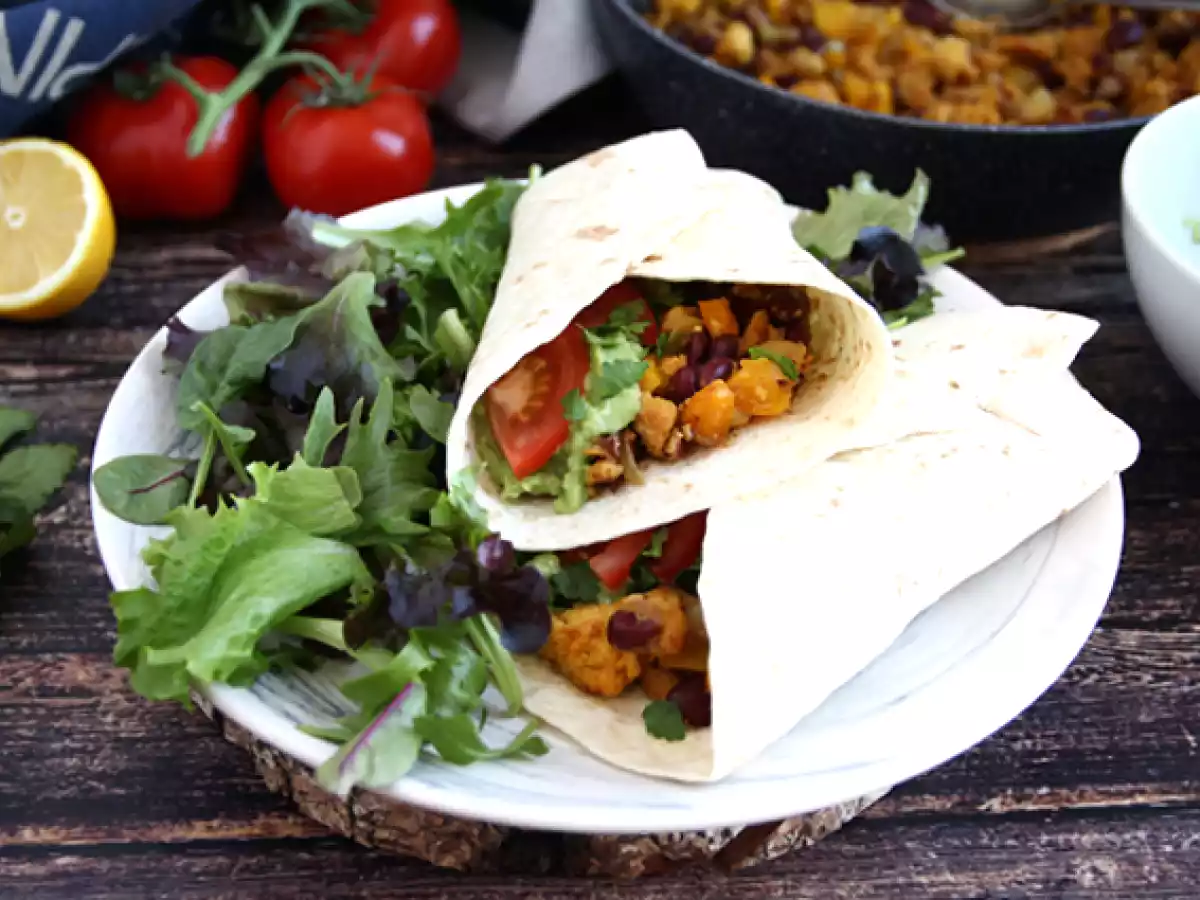 Rezept Vegetarische sojaprotein-fajitas