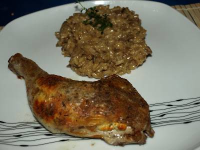 Rezept Gefüllte hähnchenschenkel mit steinpilzrisotto