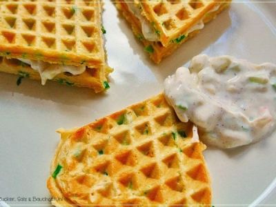 Kräuterwaffeln mit Frühlingsquark