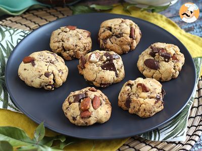 Rezept Schokoladen-, erdnuss- und mandelkekse