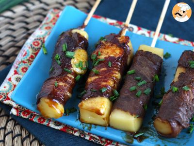 Rezept Yakitori-rindfleischspieße mit käse