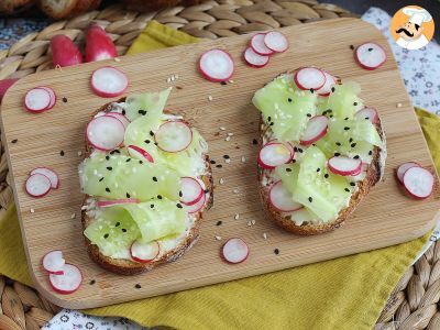 Rezept Gurken- und radieschen-frischkäse-toast