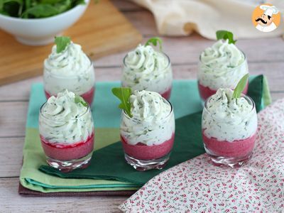 Rezept Verrines mit rüben und rucola-mousse