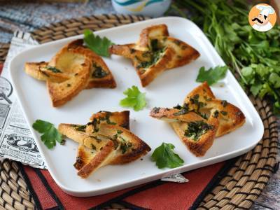 Rezept Garlic bread sternchenart mit toastbrot