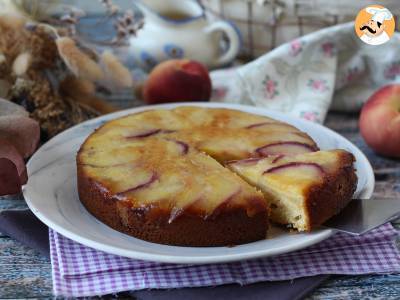 Rezept Umgekehrter pfirsichkuchen, saftig, zartschmelzend und karamellisiert