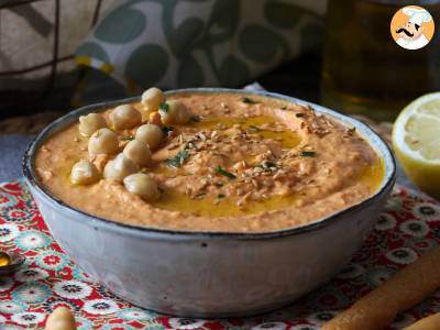 Rezept Hummus mit roter paprika