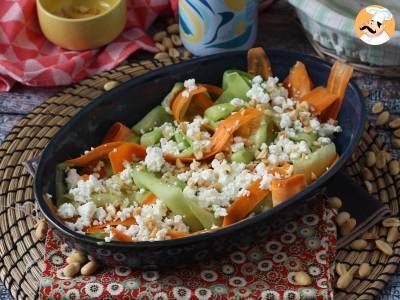 Rezept Gemüse-tagliatelle-salat mit erdnussdressing