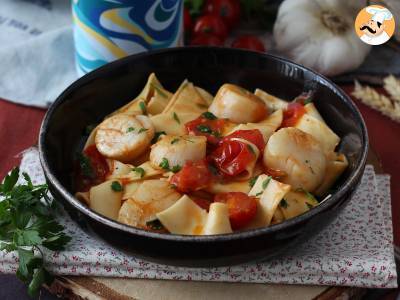 Rezept Pasta mit jakobsmuscheln, ein eleganter erster gang mit meeresfrüchten