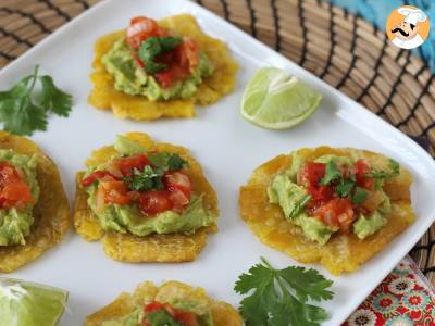 Rezept Patacones, kolumbianischer kochbananentoast mit guacamole und tomaten