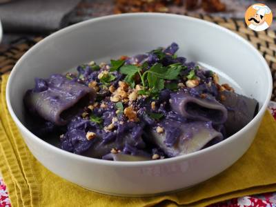 Rezept Nudeln mit rotkohl und walnüssen, der erste gang, der gut aussieht und einfach zuzubereiten ist