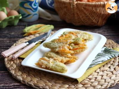 Rezept Gebratene zucchiniblüten, das rezept für teig mit sprudelwasser