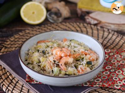 Rezept Reissalat mit garnelen, zucchini und ingwer