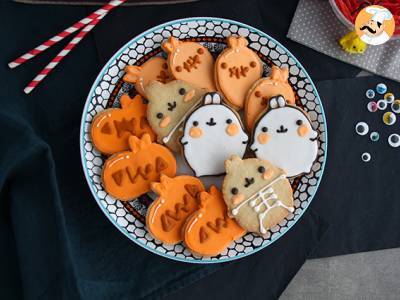 Rezept Molang halloween verziertes mürbegebäck