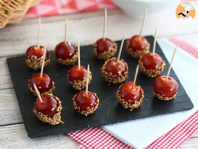 Rezept Karamellisierte kirschtomaten mit sesamsamen oder liebestomaten