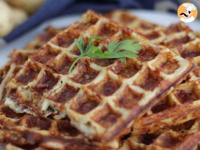 Rezept Waffeln mit speck, grafschaft und kartoffeln