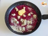 Risotto mit Roter Bete und Gorgonzola: eine Explosion von Farben und intensiven Aromen - Zubereitung Schritt 7