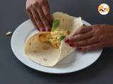 Weicher und super proteinreicher Wrap mit Ei und Feta - Zubereitung Schritt 7