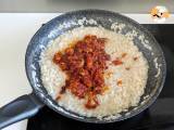 Risotto 'nduja und Wurst, ein erster Gang mit intensivem Geschmack - Zubereitung Schritt 5