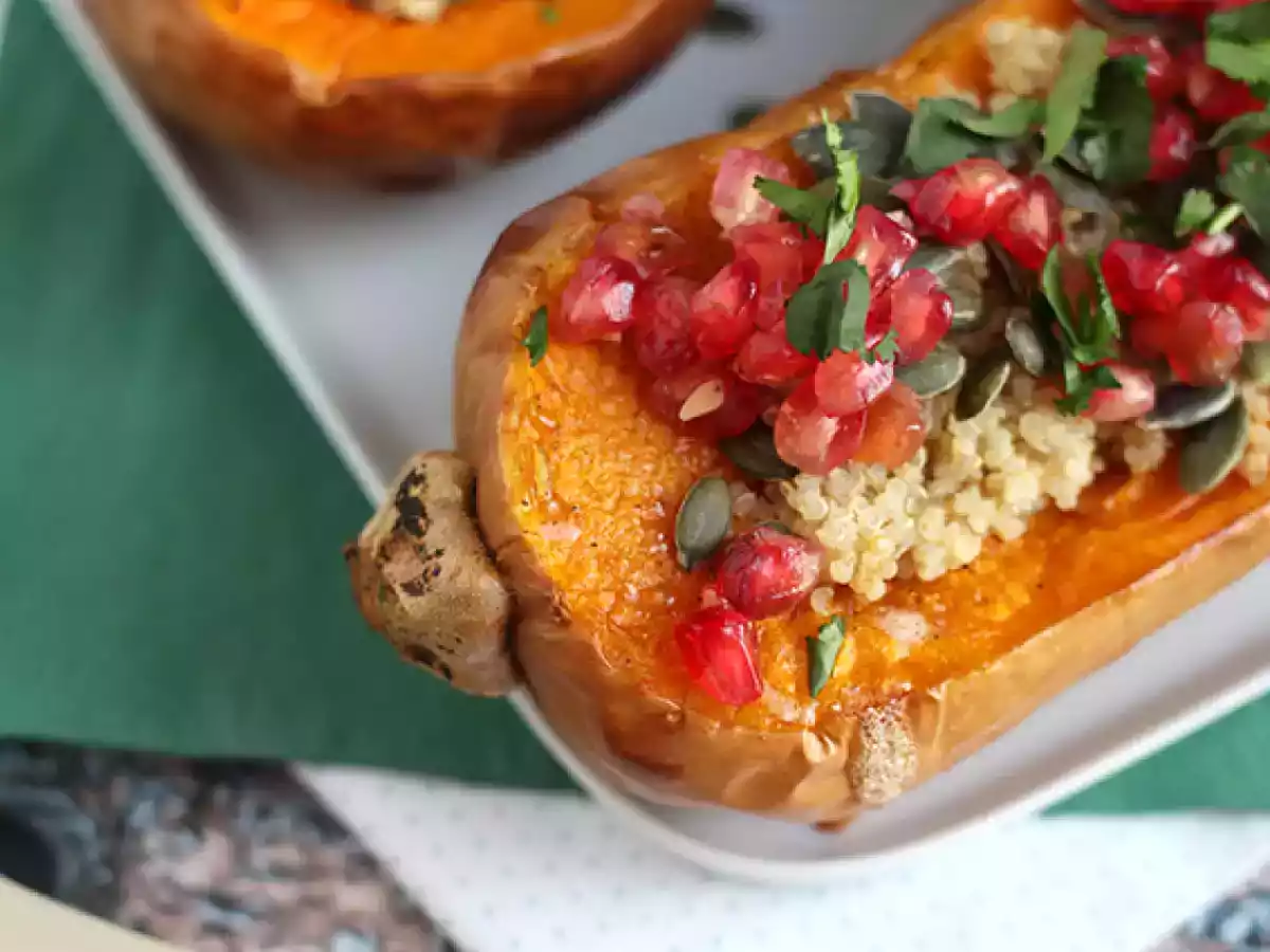 Butternut gefüllt mit Quinoa und Granatapfel - foto 5