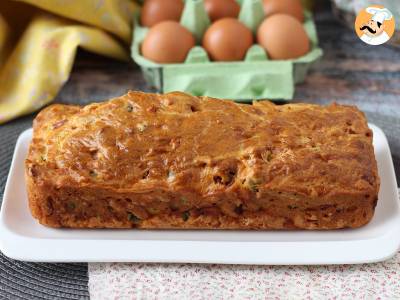 Cake mit Schinken, Oliven und getrockneten Tomaten mit Skyr - foto 2