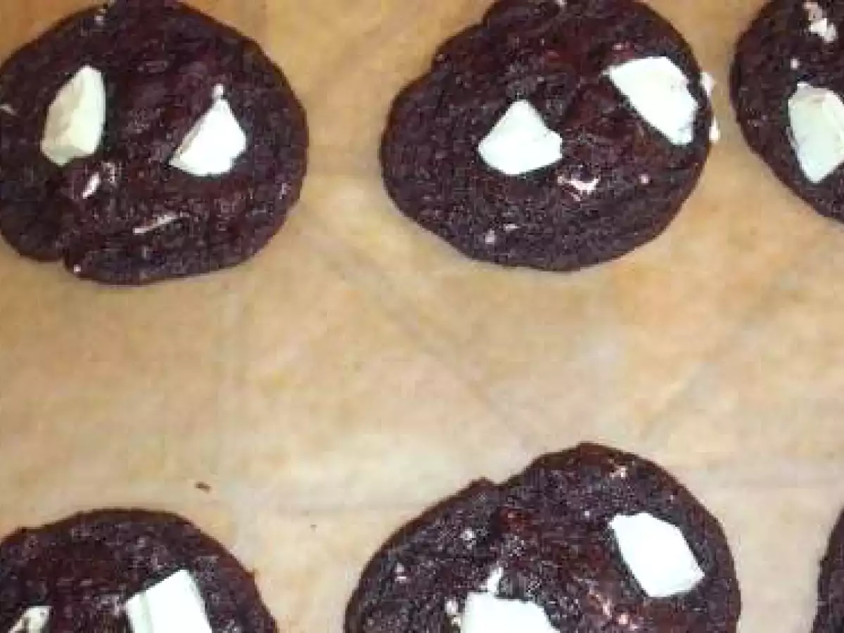 Chewy White Chocolate, Chocolate Cookies