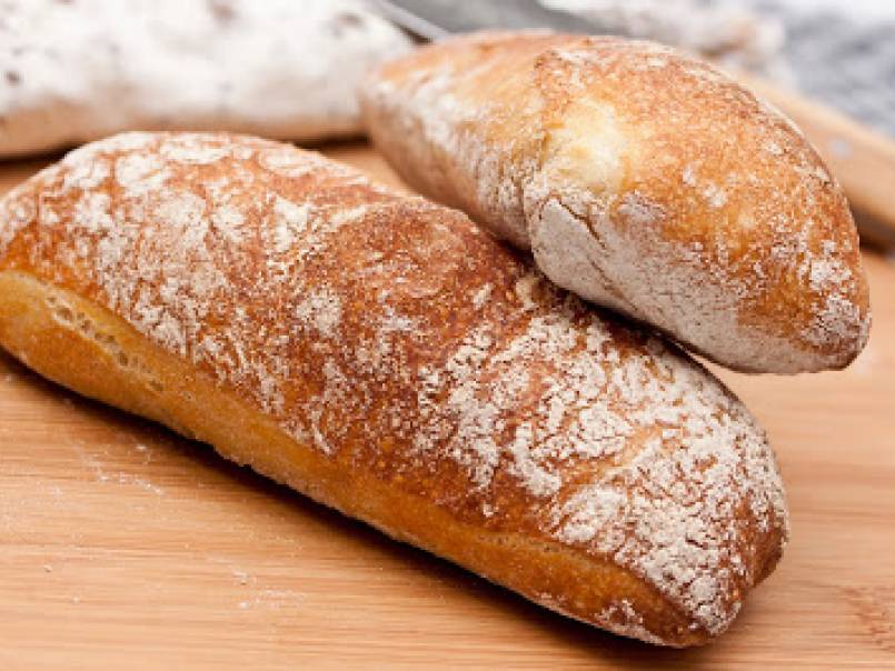 Ciabatta-Brot mit Sauerteig