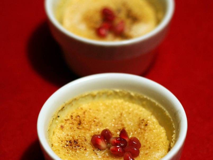 Crème brûlée mit granatapfel