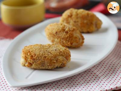 Croquetas de jamón en freidora de aire ¡Con poco aceite pero igual de crujientes!