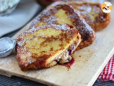 French Toast mit Erdnussbutter und Gelee - foto 4