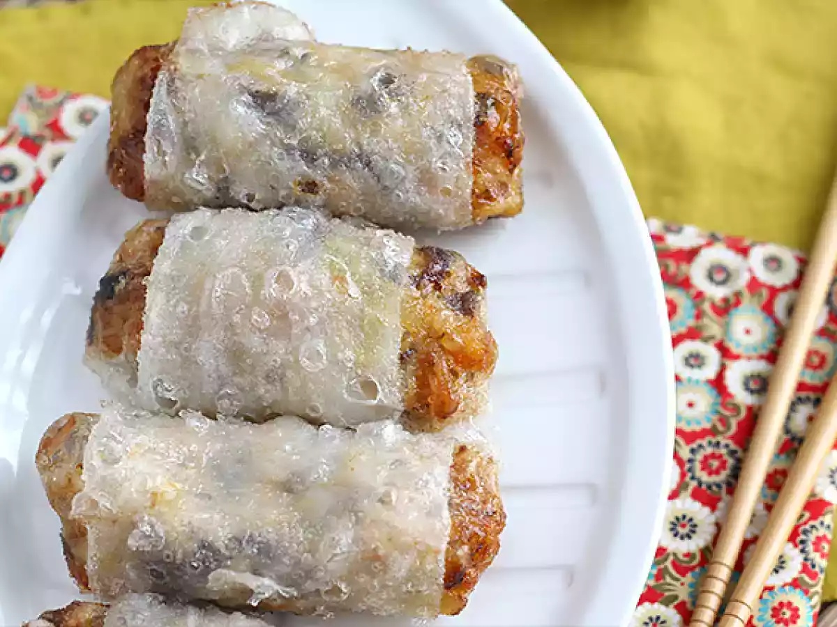 Frühlingsrollen mit Garnelen und Pilzen - foto 4