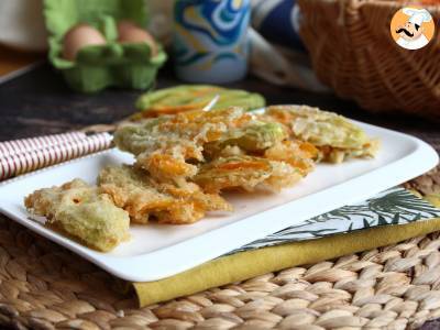 Gebratene Zucchiniblüten, das Rezept für Teig mit Sprudelwasser - foto 7