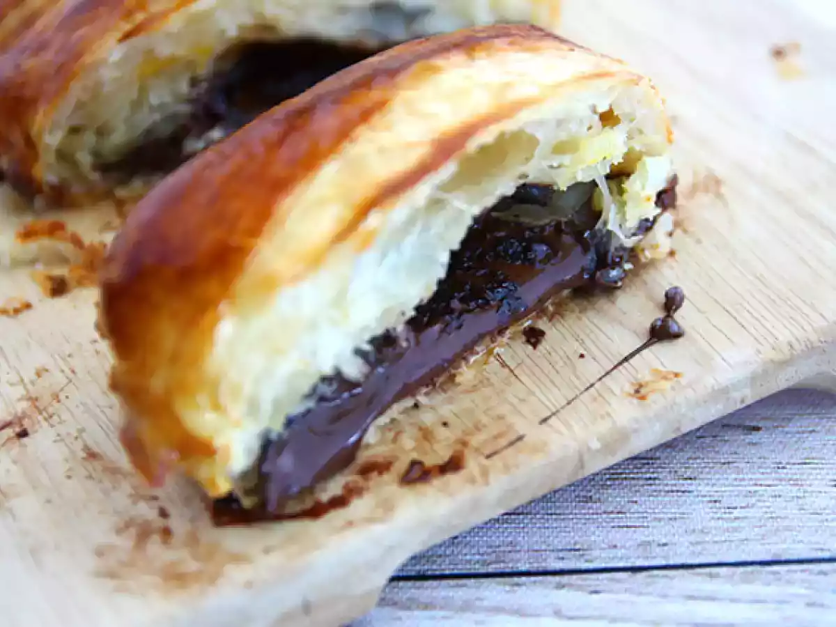 Geflochtener Schokoladenblätterteig - foto 5