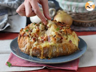 Gefülltes Igelbrot nach Tartiflette-Art