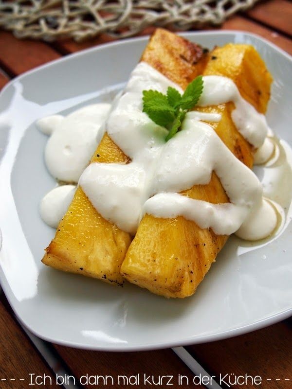 Gegrillte ananas mit malibu-honig-glasur - Rezept Petitchef