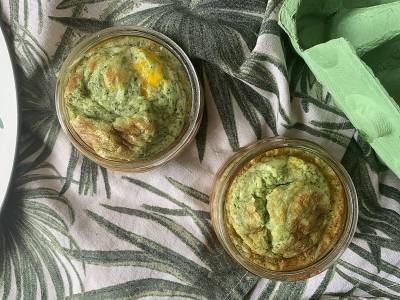 Gekochte Eier mit Pesto