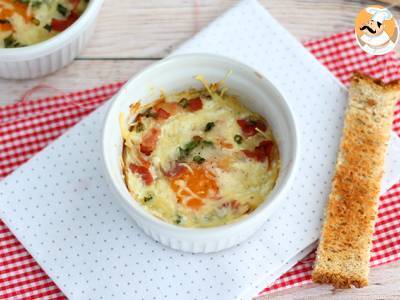 Gekochte Eier mit Speck und Schnittlauch, ein schnelles Rezept