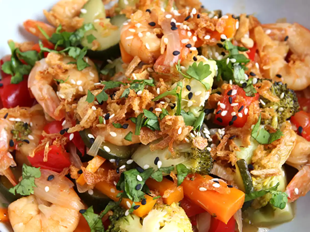 Gemüsewok mit Garnelen - foto 5